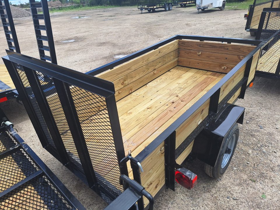 New 2026 AMO 4x8 Light Duty High Woodside Utility Trailer