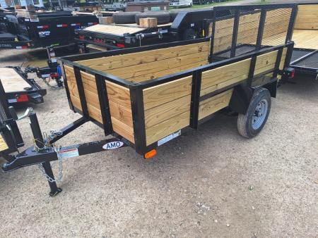 New 2026 AMO 4x8 Light Duty High Woodside Utility Trailer