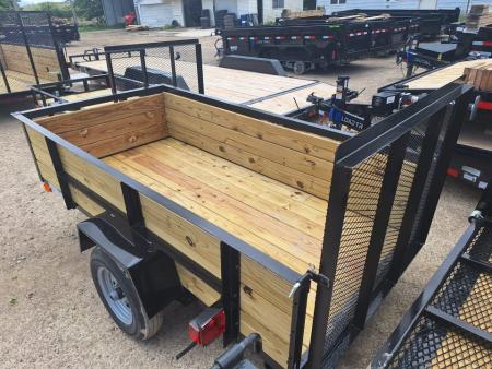 New 2026 AMO 4x8 Light Duty High Woodside Utility Trailer