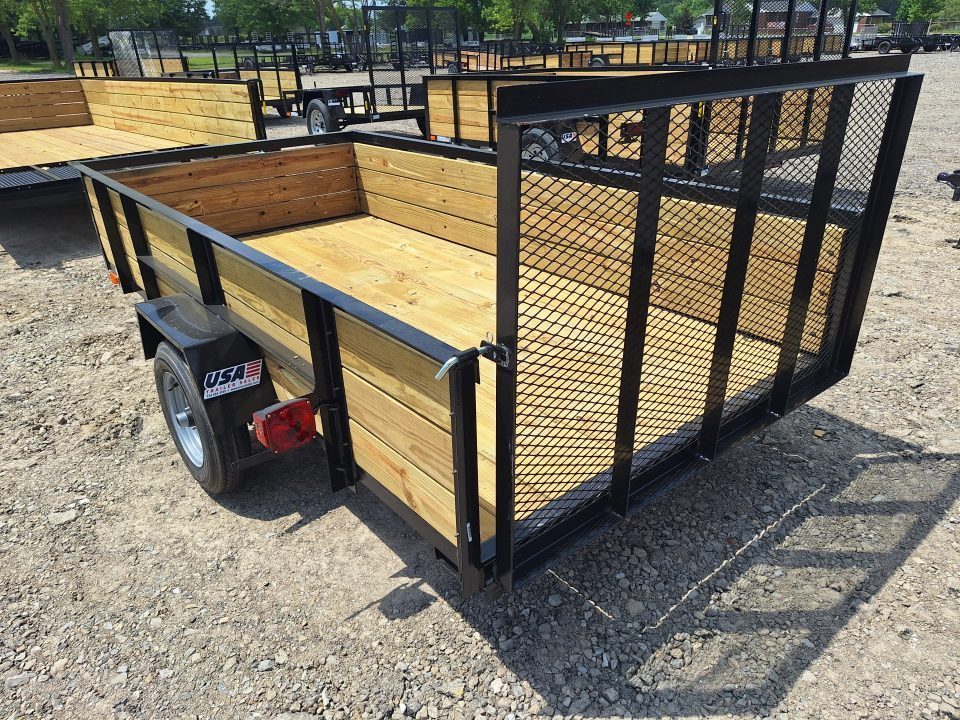 New 2026 AMO 5x10 Light Duty High Woodside Utility Trailer