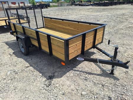 New 2026 AMO 5x10 Light Duty High Woodside Utility Trailer