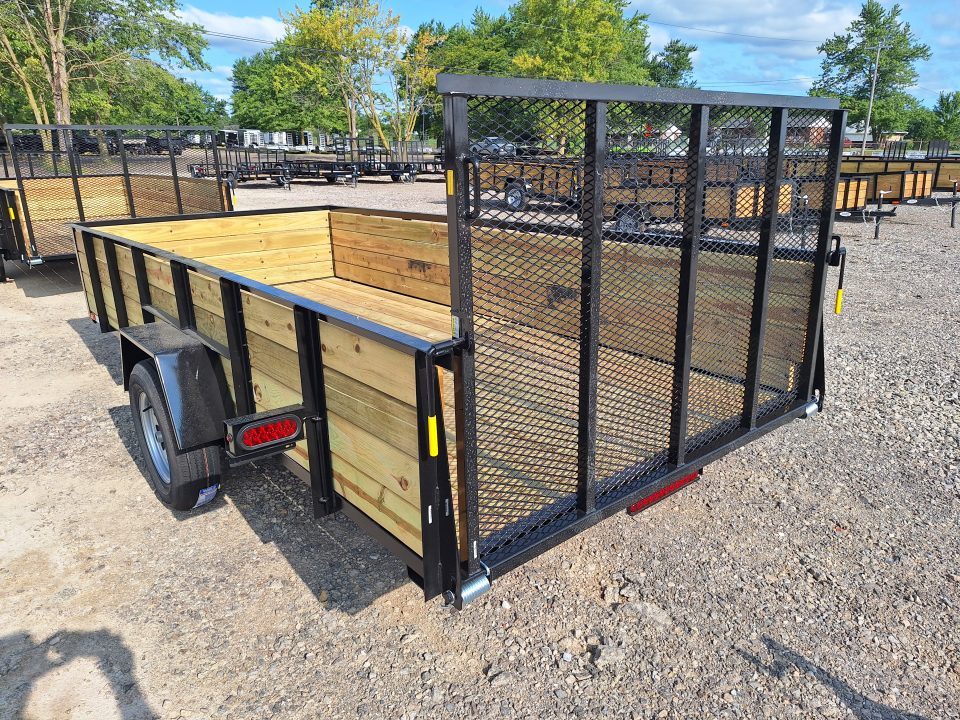 New 2027 AMO 76x14 High Woodside Utility Trailer W/ Led Lights & Spring Assist Gate