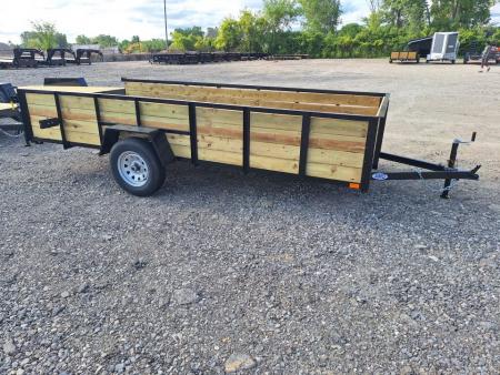 New 2027 AMO 76x14 High Woodside Utility Trailer W/ Led Lights & Spring Assist Gate
