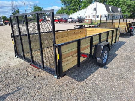 New 2027 AMO 76x14 High Woodside Utility Trailer W/ Led Lights & Spring Assist Gate