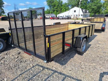 New 2027 AMO 76x14 High Woodside Utility Trailer W/ Led Lights & Spring Assist Gate