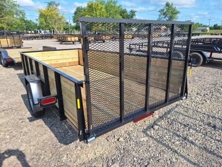 New 2027 AMO 76x14 High Woodside Utility Trailer W/ Led Lights & Spring Assist Gate