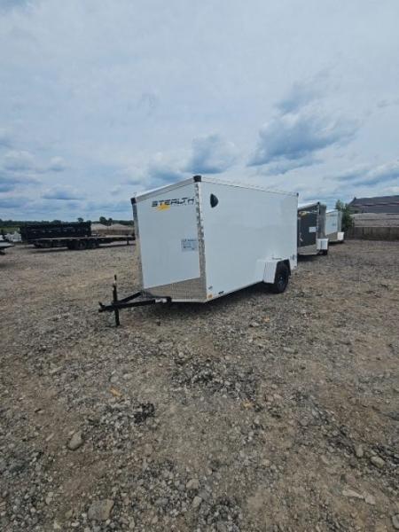 New 6x12 Single Axle Cargo / Enclosed Trailer W/ Ramp Door
