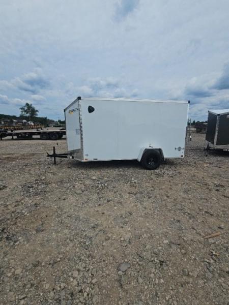 New 6x12 Single Axle Cargo / Enclosed Trailer W/ Ramp Door