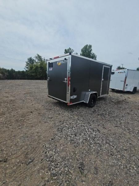 New 6x12 Single Axle Cargo / Enclosed Trailer W/ Ramp Door