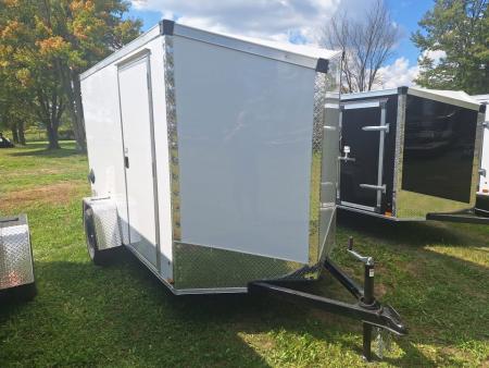 New 6x10 Single Axle Cargo / Enclosed Trailer W/ Ramp Door