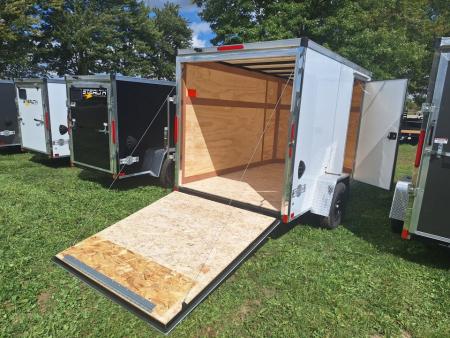 New 6x10 Single Axle Cargo / Enclosed Trailer W/ Ramp Door