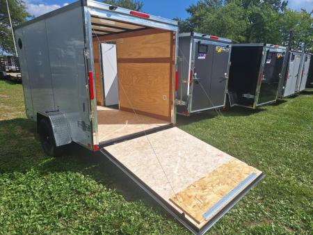New 6x10 Single Axle Cargo / Enclosed Trailer W/ Ramp Door