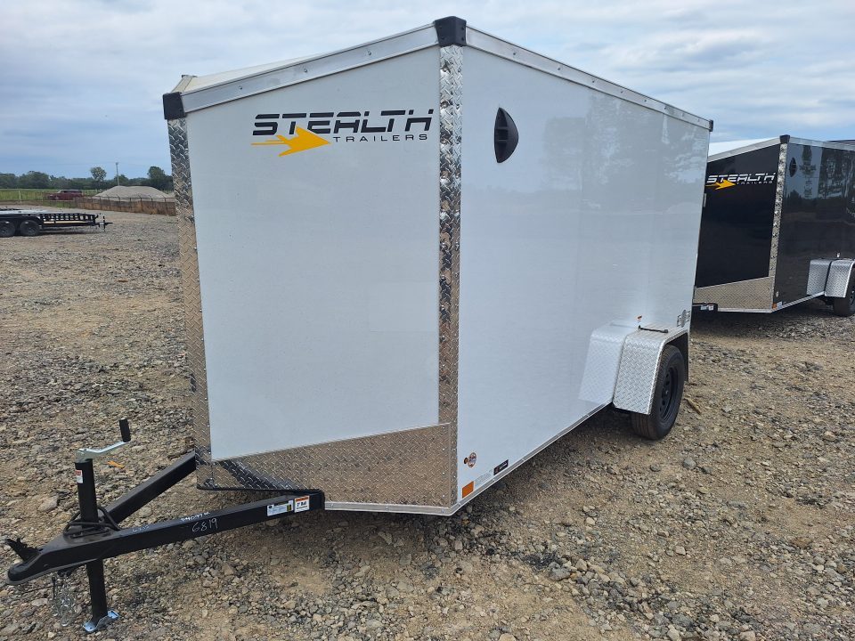 New 6x12 Single Axle Cargo / Enclosed Trailer W/ Ramp Door
