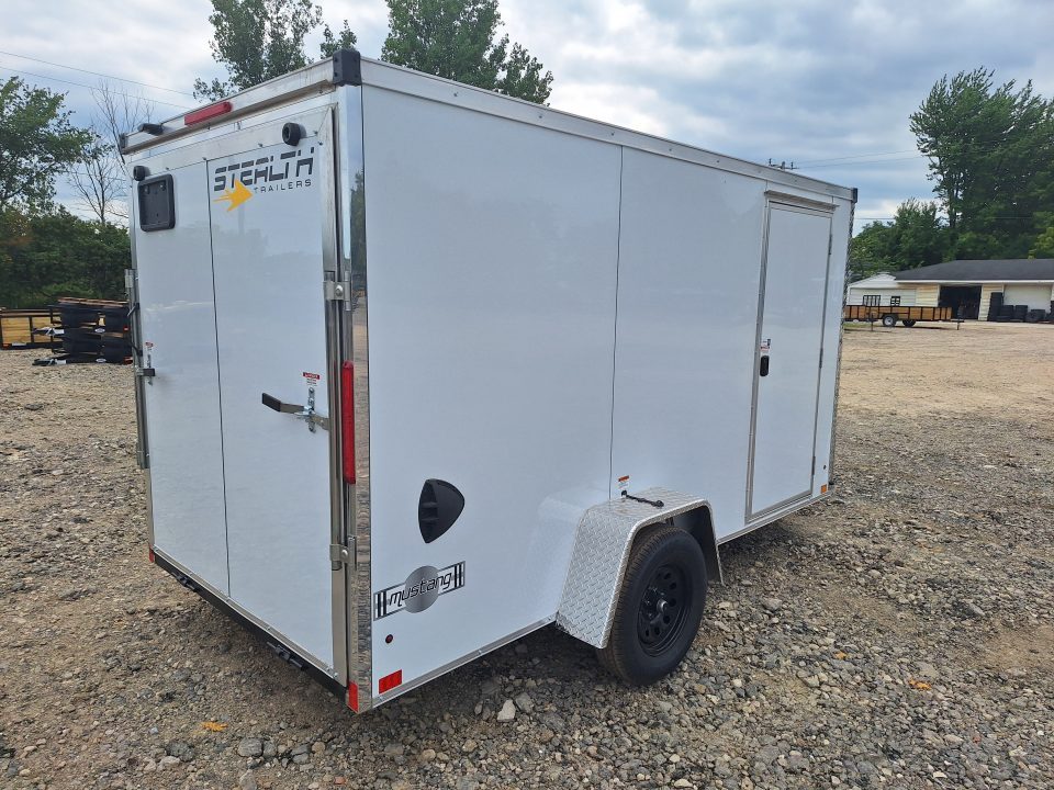 New 6x12 Single Axle Cargo / Enclosed Trailer W/ Ramp Door