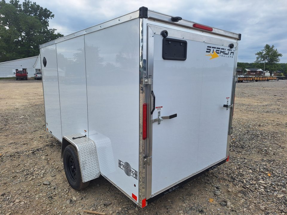 New 6x12 Single Axle Cargo / Enclosed Trailer W/ Ramp Door