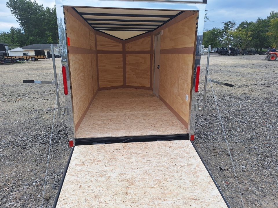 New 6x12 Single Axle Cargo / Enclosed Trailer W/ Ramp Door