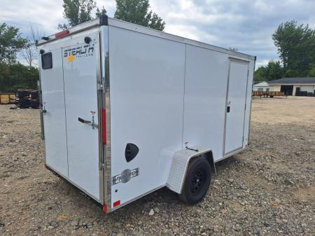 New 6x12 Single Axle Cargo / Enclosed Trailer W/ Ramp Door