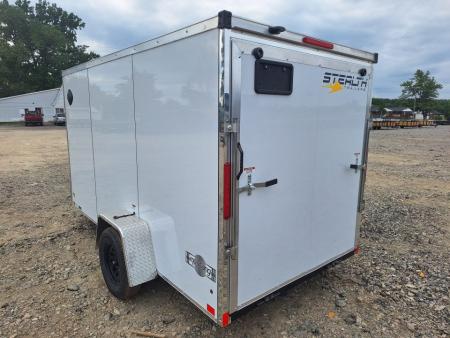 New 6x12 Single Axle Cargo / Enclosed Trailer W/ Ramp Door