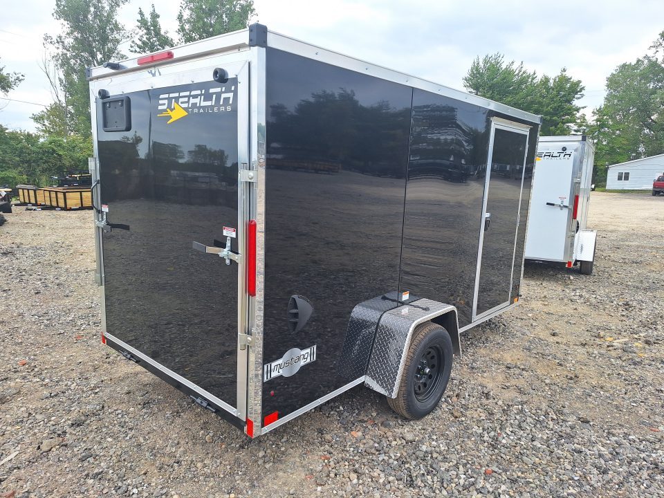 New 6x12 Single Axle Cargo / Enclosed Trailer W/ Ramp Door