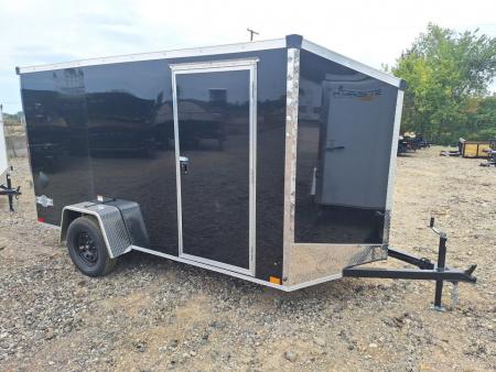 New 6x12 Single Axle Cargo / Enclosed Trailer W/ Ramp Door