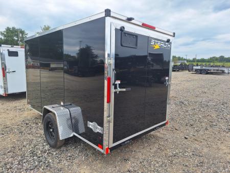 New 6x12 Single Axle Cargo / Enclosed Trailer W/ Ramp Door