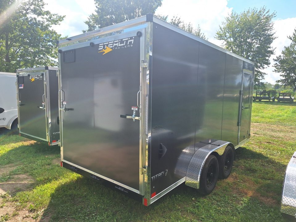 New 2027 Stealth Trailers 7x16 Titan Cargo / Enclosed Trailer W/ Ramp Door
