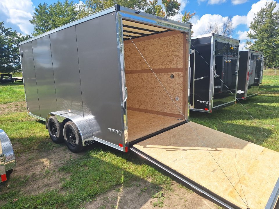 New 2027 Stealth Trailers 7x16 Titan Cargo / Enclosed Trailer W/ Ramp Door