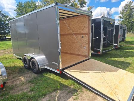 New 2027 Stealth Trailers 7x16 Titan Cargo / Enclosed Trailer W/ Ramp Door