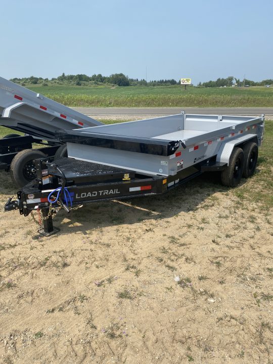 New 2026 Load Trail 83X14 18" WALL 14K Dump Trailer BOMBER GRAY