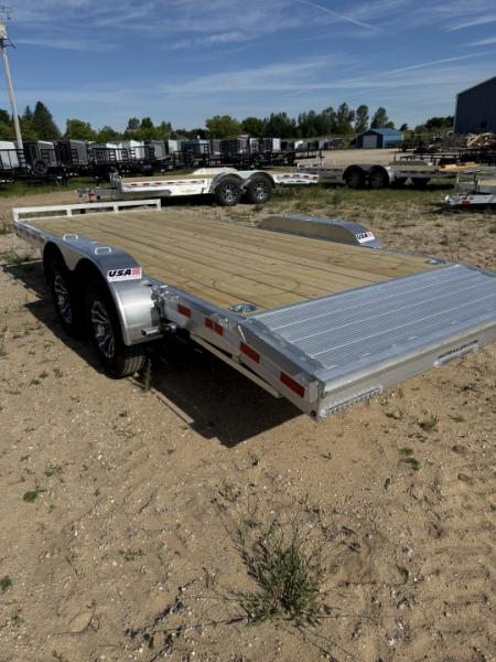New 2026 H&H Trailers 18' ALL ALUMINUM DOVETAIL Car Hauler 10K