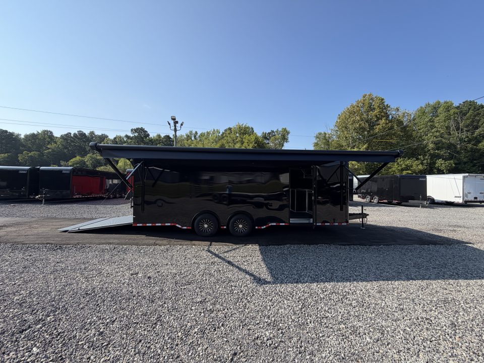 New 2027 Spartan 24' PRO SERIES Race Trailer, 12K GVWR, Torsion Spread Axle, Polycor, Finished Race Interior, 22' Elec Awning, Air, Polycor, Stabledeck