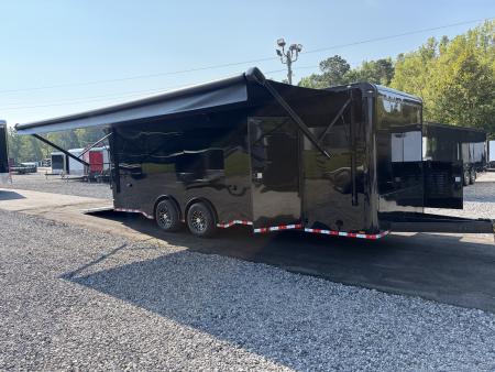 New 2027 Spartan 24' PRO SERIES Race Trailer, 12K GVWR, Torsion Spread Axle, Polycor, Finished Race Interior, 22' Elec Awning, Air, Polycor, Stabledeck