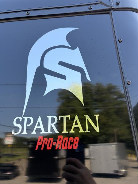 New 2027 Spartan 24' PRO SERIES Race Trailer, 12K GVWR, Torsion Spread Axle, Polycor, Finished Race Interior, 22' Elec Awning, Air, Polycor, Stabledeck