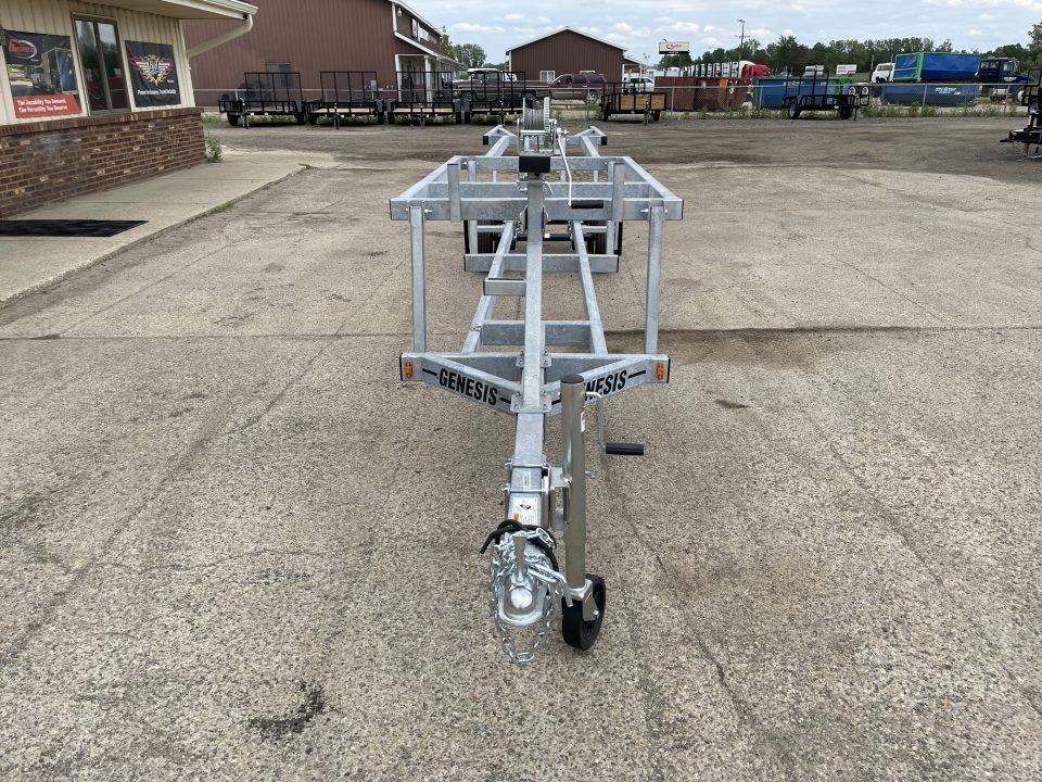 New 2026 Genesis Trailers 20Ft Galvanized Crank Up W/ No Brakes Boat Trailer