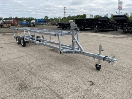 New 2026 Genesis Trailers 20Ft Galvanized Crank Up W/ No Brakes Boat Trailer