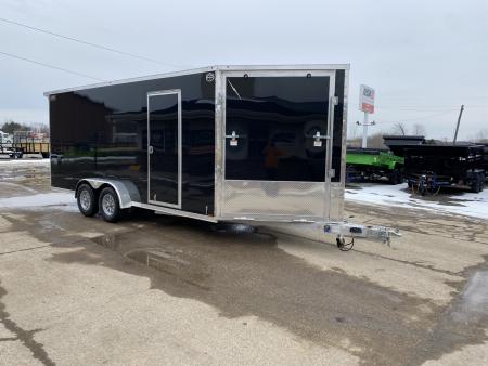 New 2026 Lightning Trailers 7x19 Aluminum 2-Place w/7ft Height Snowmobile Trailer