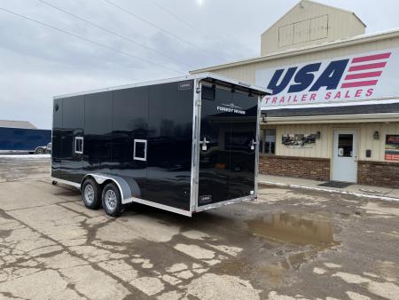New 2026 Lightning Trailers 7x19 Aluminum 2-Place w/7ft Height Snowmobile Trailer