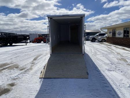 New 2026 Lightning Trailers 7X19 Aluminum 2-Place w/7ft Height Radar Pkg & Black Out Pkg Snowmobile Trailer