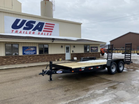 New 2026 AMO 82x18 Skidsteer 14k Equipment Trailer