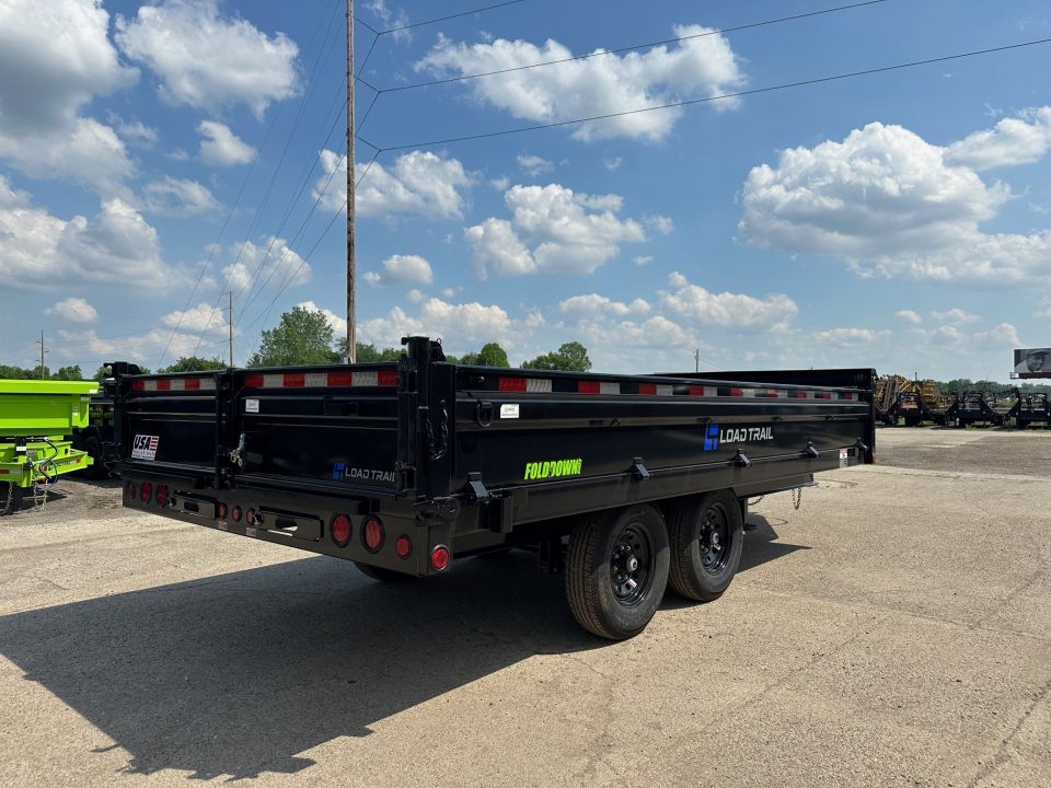 New 2026 Load Trail 96X14 14k Deck over W/Fold Down Sides Dump Trailer