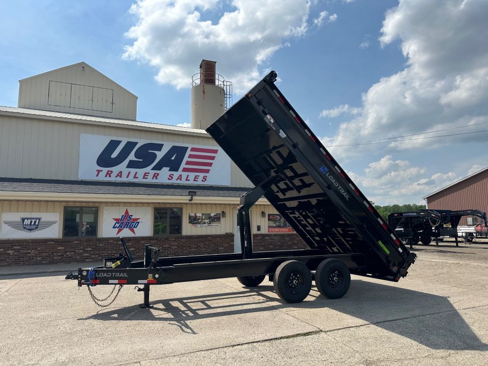 New 2026 Load Trail 96X14 14k Deck over W/Fold Down Sides Dump Trailer