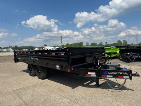 New 2026 Load Trail 96X14 14k Deck over W/Fold Down Sides Dump Trailer