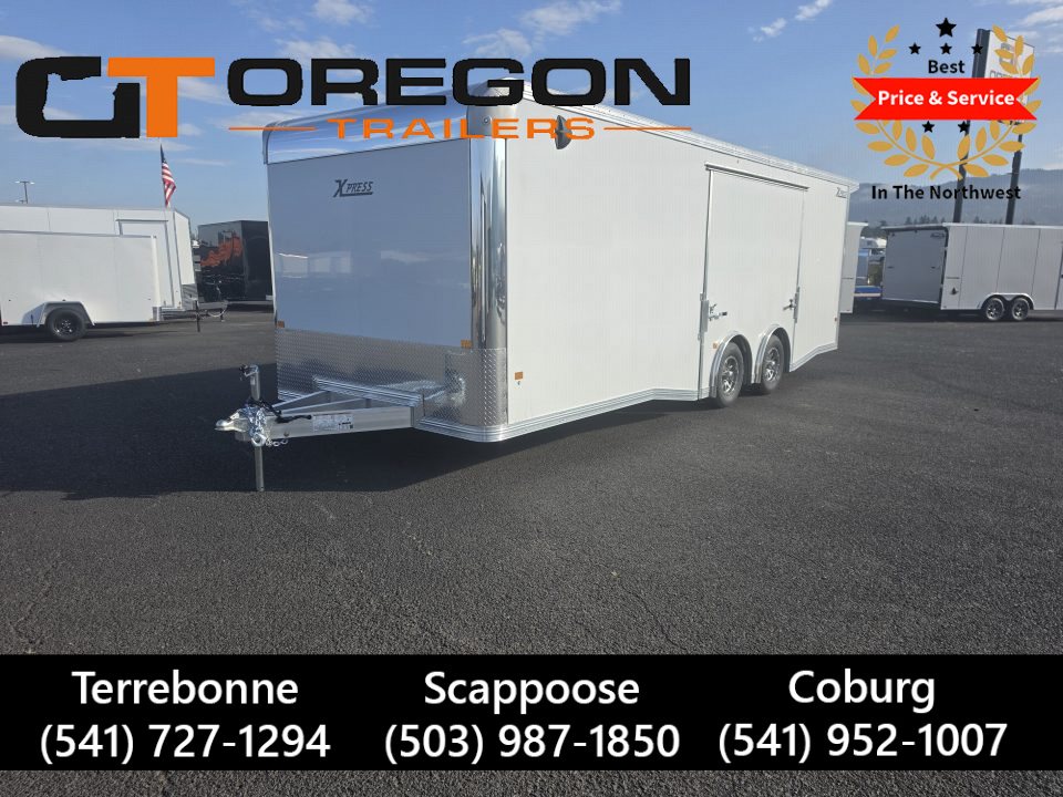 New 2027 ALCOM 8.5X24 XPRESS LOADED Race Trailer w/ Elite Escape Door 10K GVWR