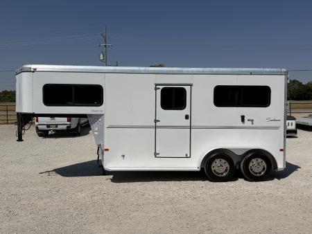 Used 2014 Sundowner 2 Horse Gooseneck Horse Trailer