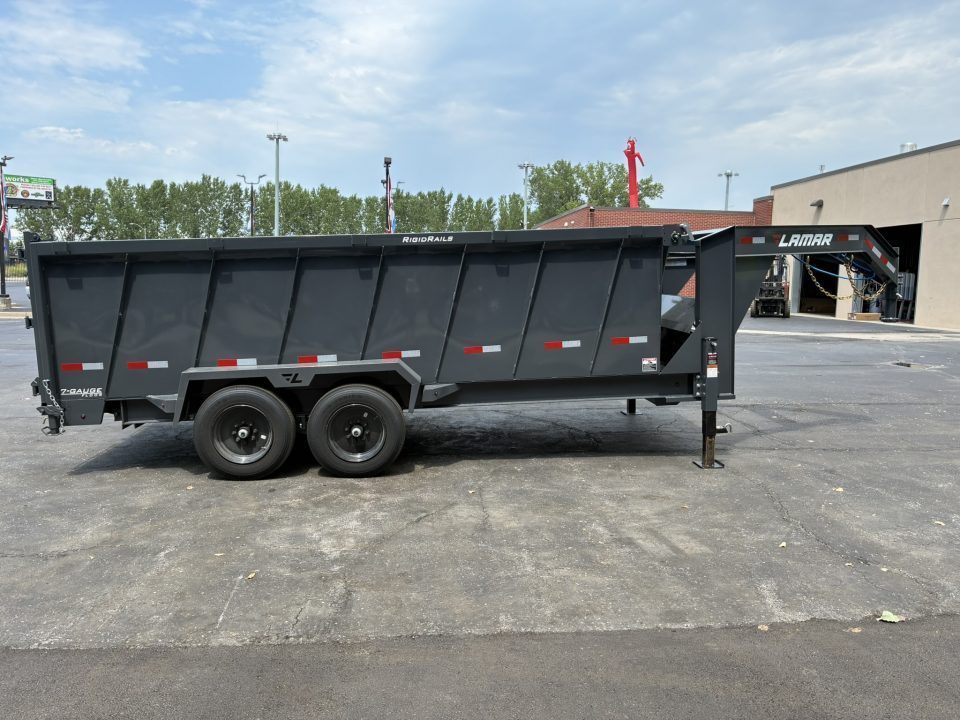 New 2027 Lamar Trailers 83"x16'-14K Telescopic Dump Trailer