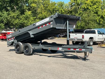 New 2027 PJ Trailers 83  x 16' Low-Pro Telescopic Dump (DT1) 15.4K GVWR Trailer