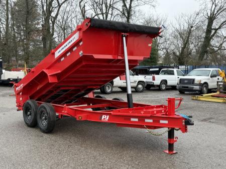 New 2027 PJ Trailers 83  x 14' Low-Pro Telescopic (DT1) 15.4K GVWR Dump Trailer