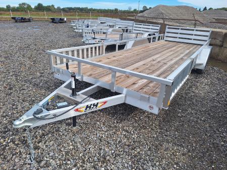 New 2026 H&H Trailers 82x22 Tandem Axle Aluminum ATV Trailer