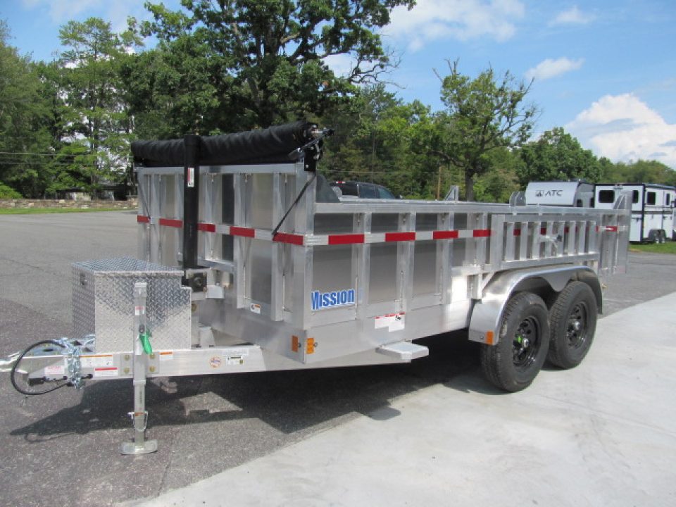 New Mission 7 X 14 Aluminum Dump Trailer