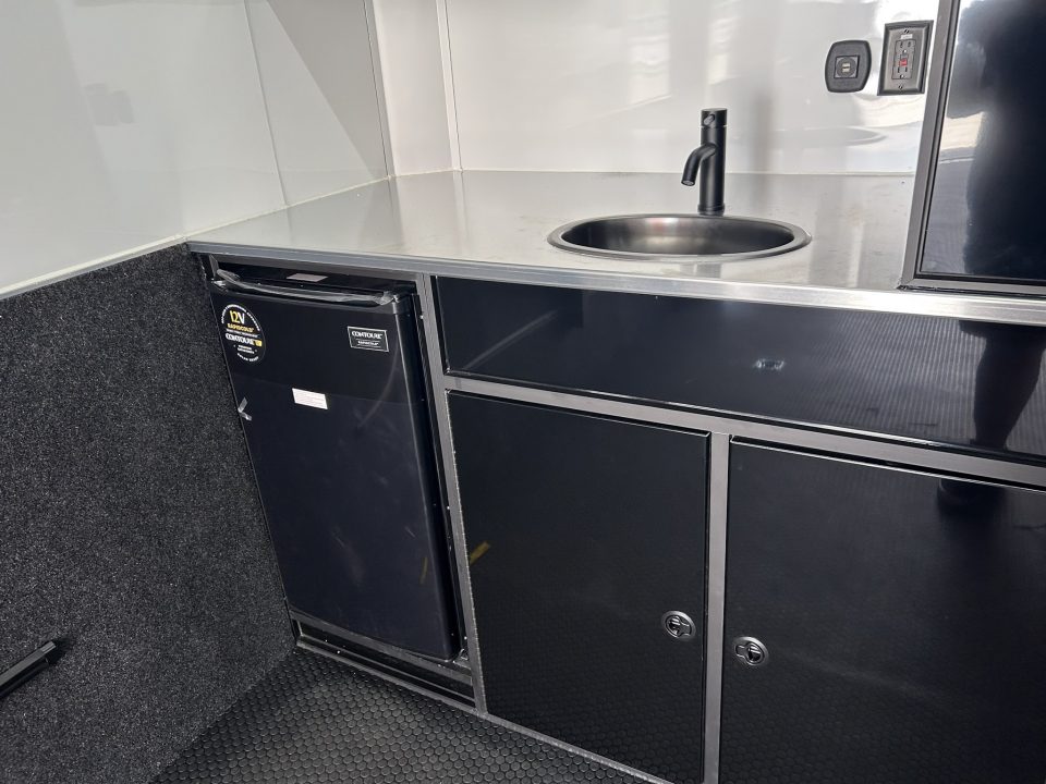 New 2026 ATC 28 FT ROM 450 ALUMINUM ENCLOSED CAR HAULER PREMIUM ESCAPE DOOR TRACK DAY TRAILER WITH BATHROOM 10K GVWR